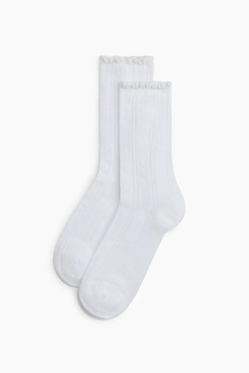 H&M 5-pack pointelle-knit socks